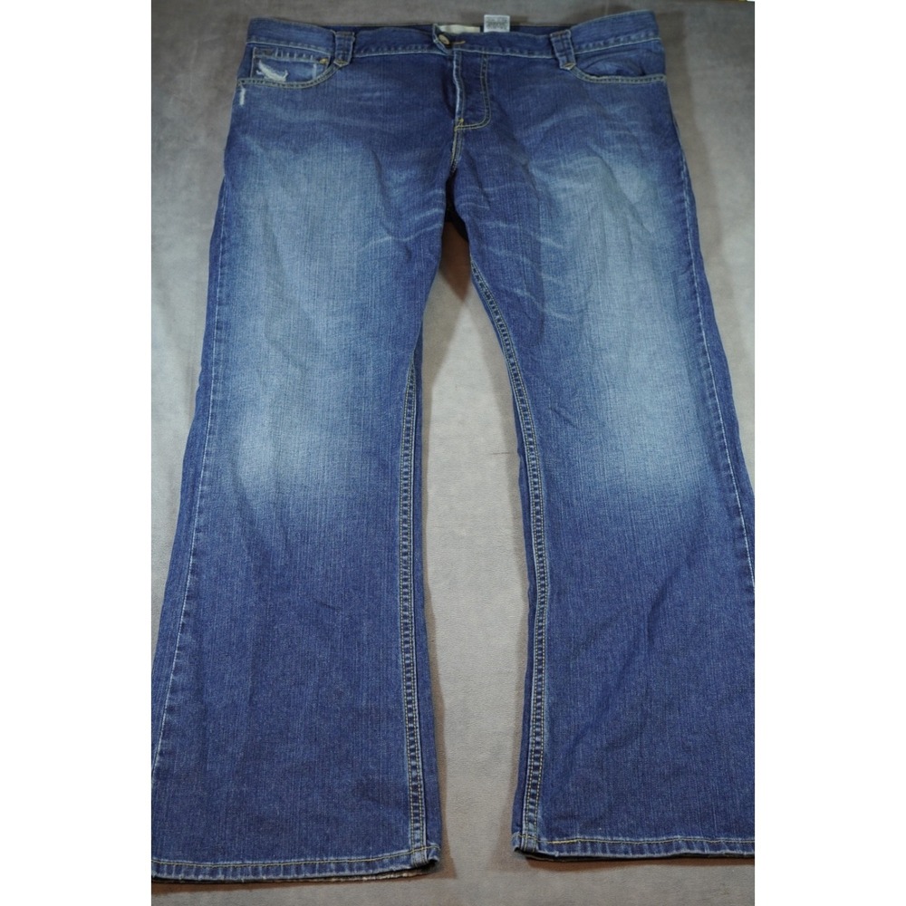 Vintage Levis SilverTab Modern Boot Jeans Mens 40x30 Blue Button Fly‎ Distressed